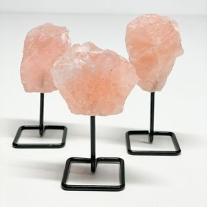 Rose Quartz Specimen on Mini Pin